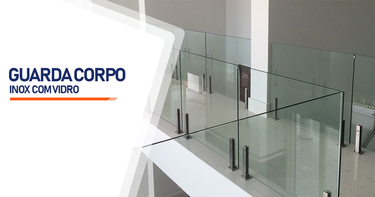 Guarda Corpo de Inox com Vidro  Itapecerica da Serra